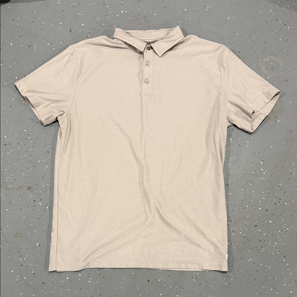 Vuori Light Beige Polo Shirt for Men
